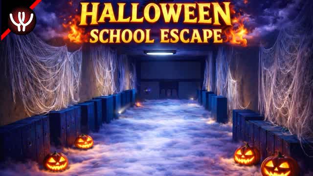 Halloween School Escape — Fortnite Creative map cover art