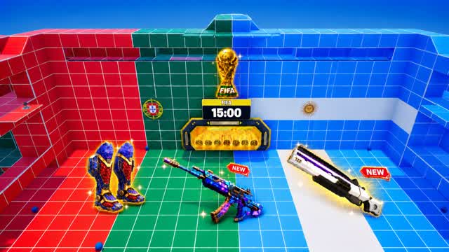 WC | RED VS BLUE CRAZY — Fortnite Creative map cover art