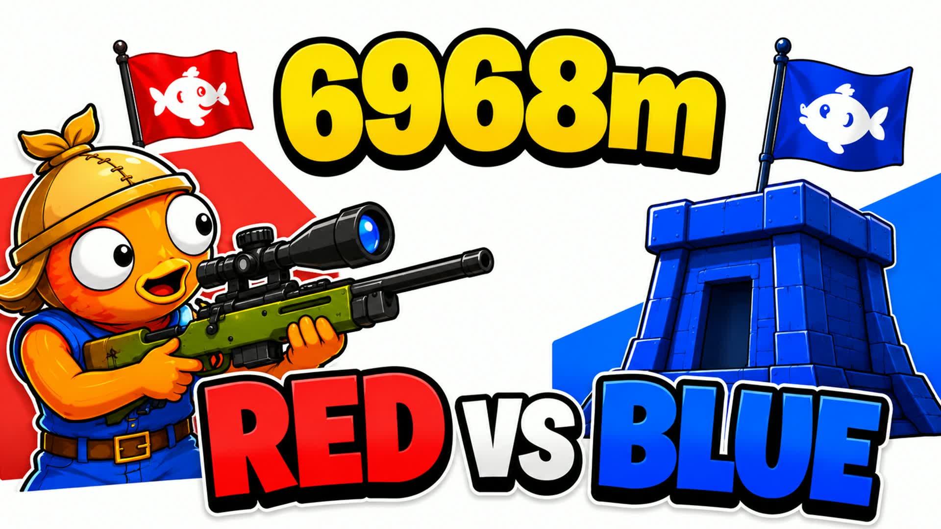 🎯TRICKSHOT SNIPER RED VS BLUE 🔴🔵 — Fortnite Creative map
