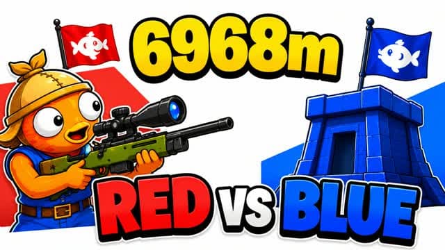 🎯TRICKSHOT SNIPER RED VS BLUE 🔴🔵 — Fortnite Creative map cover art
