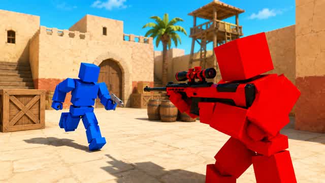 HUGE RED VS BLUE🔴 🔵 RIVALS — Fortnite Creative map