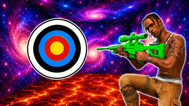 TRAVIS TRICKSHOT GALAXY +75 LEVELS — Fortnite Creative map