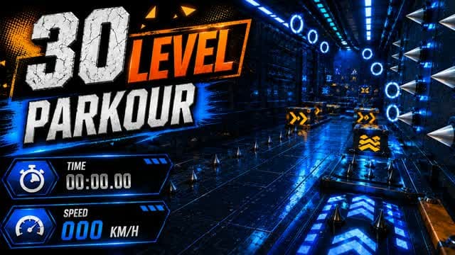 [4874] SPEEDRUN 30 Level Parkour ⚡️ — Fortnite Creative map
