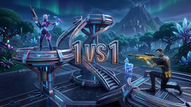 blanco vs morado 1v1 — Fortnite Creative map cover art