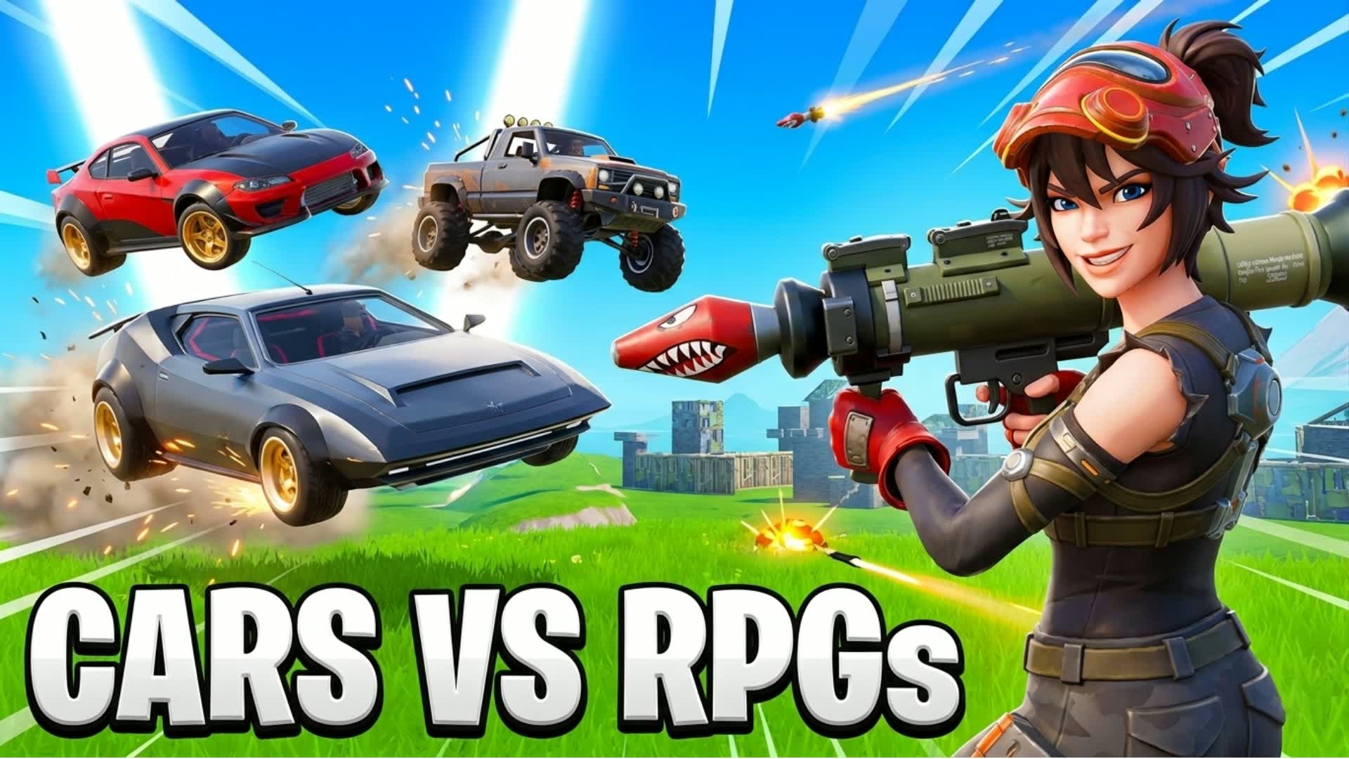 Cars Vs RPG Minigame — Fortnite Creative map