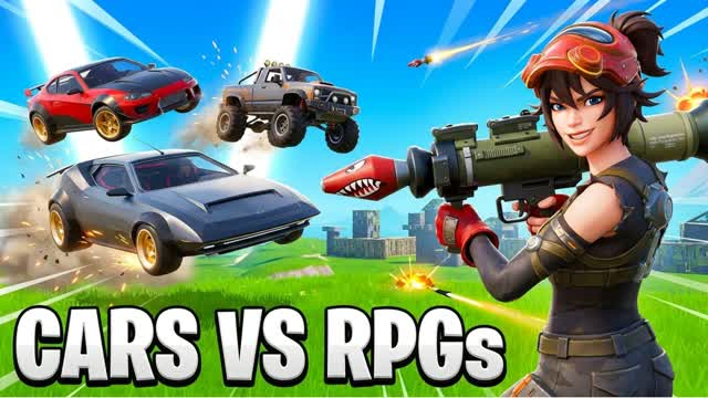 Cars Vs RPG Minigame — Fortnite Creative map cover art