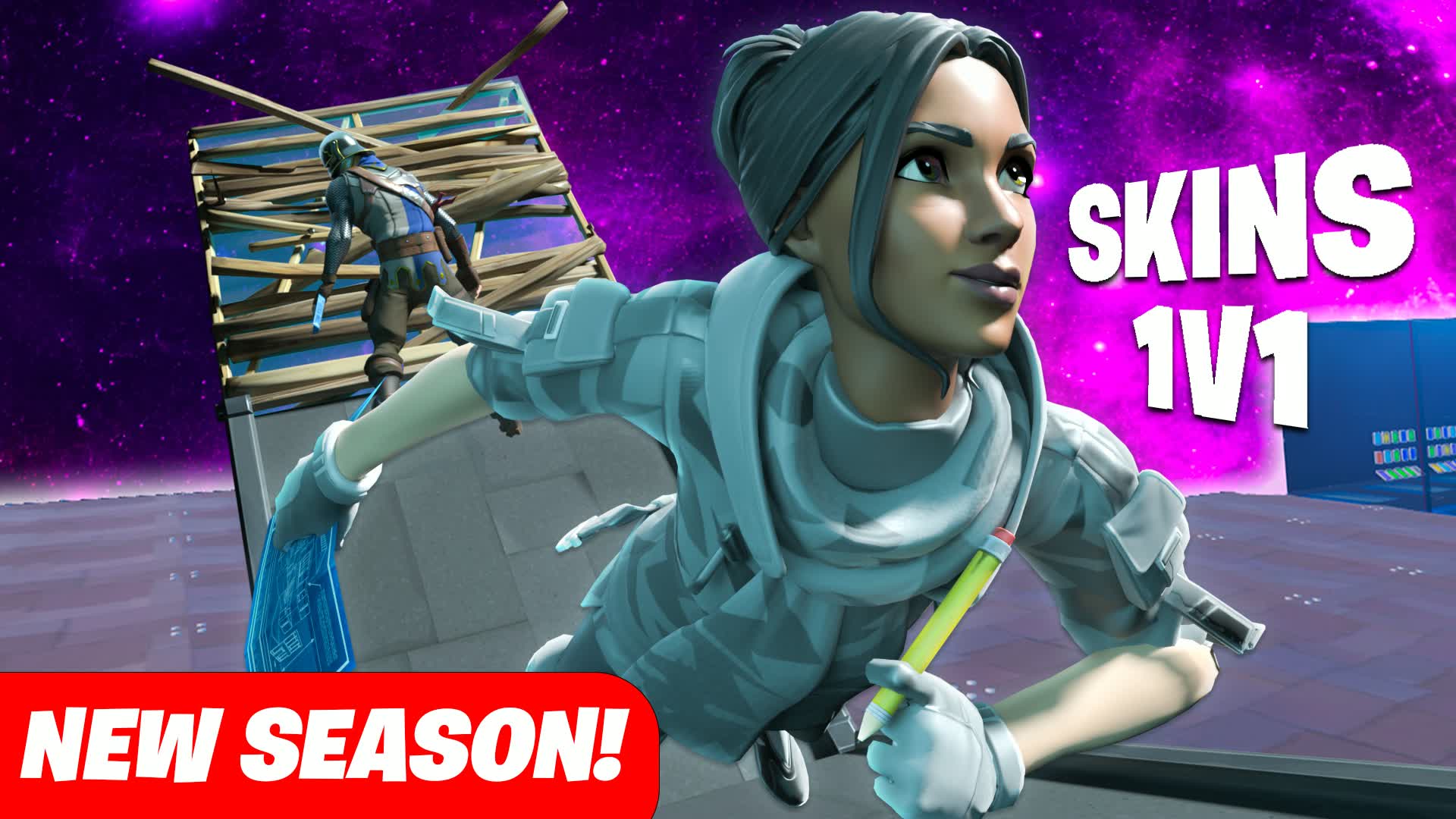 1V1 SKINS WITH ALL WEAPONS! — Fortnite Creative map