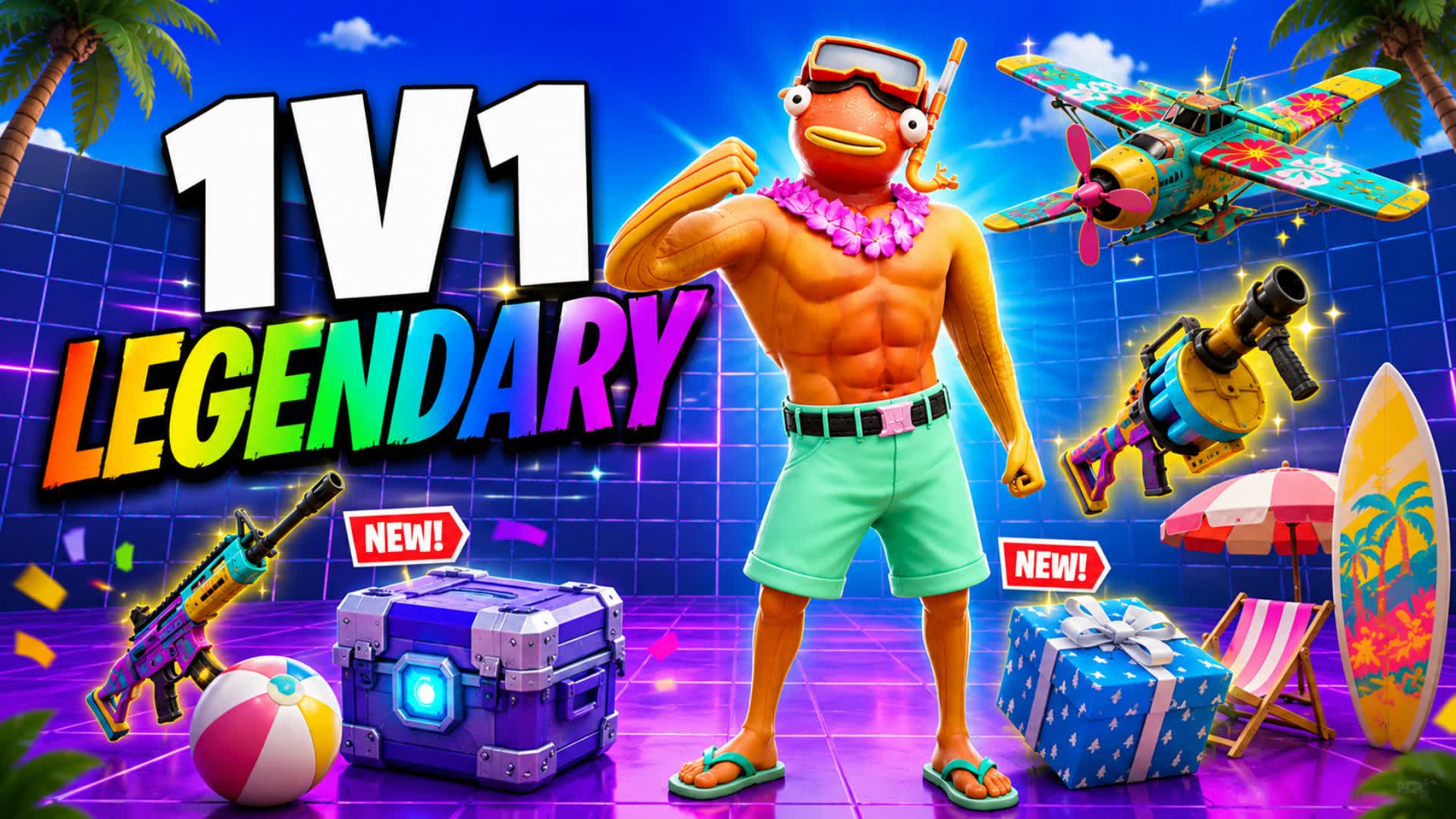 🔫 MEGA TOP 1V1 PVP – EVERY GUN & FFA 🎯 — Fortnite Creative map