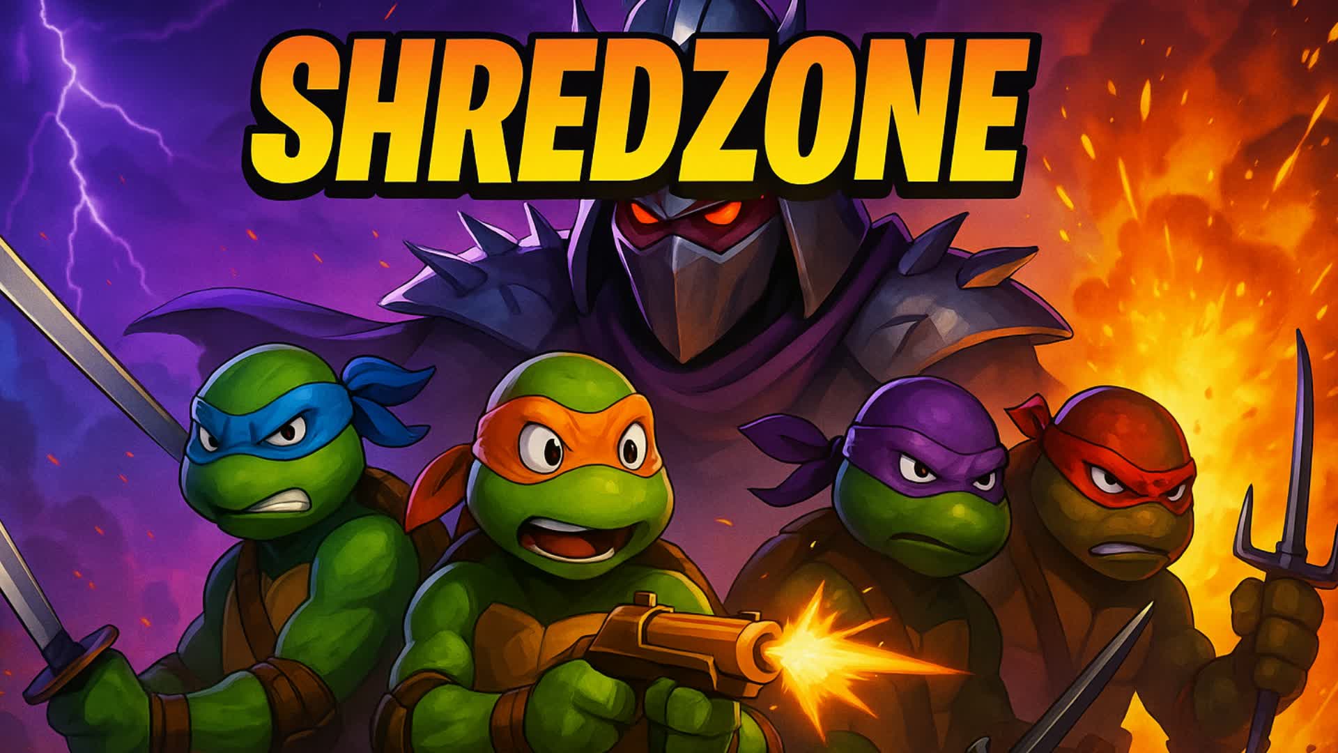 ShredZone - TMNT One Shot Gun Game — Fortnite Creative map