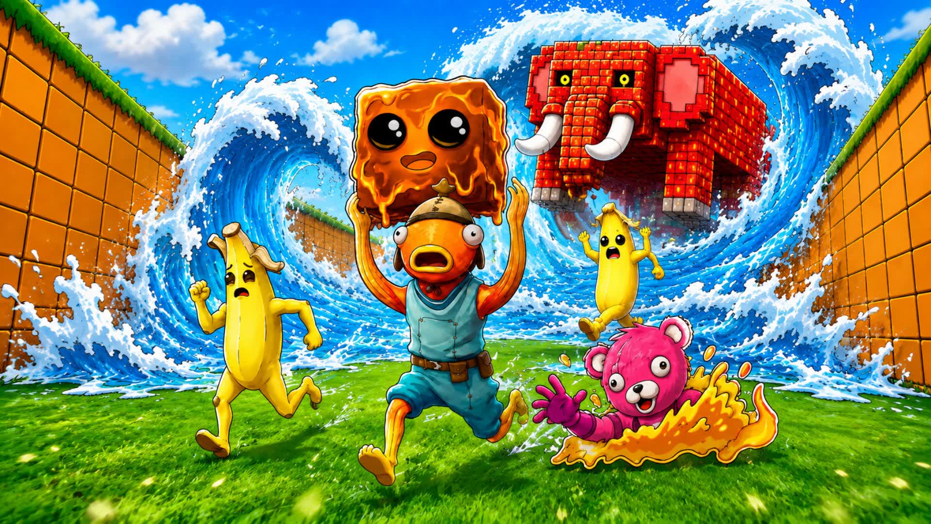 ESCAPE THE TSUNAMI BRAINROTS [TYCOON] — Fortnite Creative map