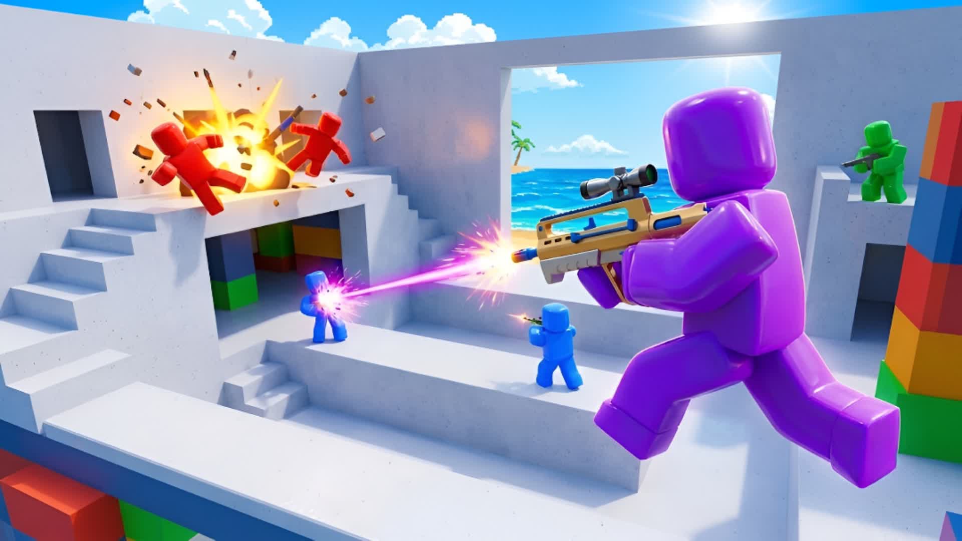 AURA RED VS BLUE 🔴🔵 BEST WEAPONS 🎯👑 — Fortnite Creative map