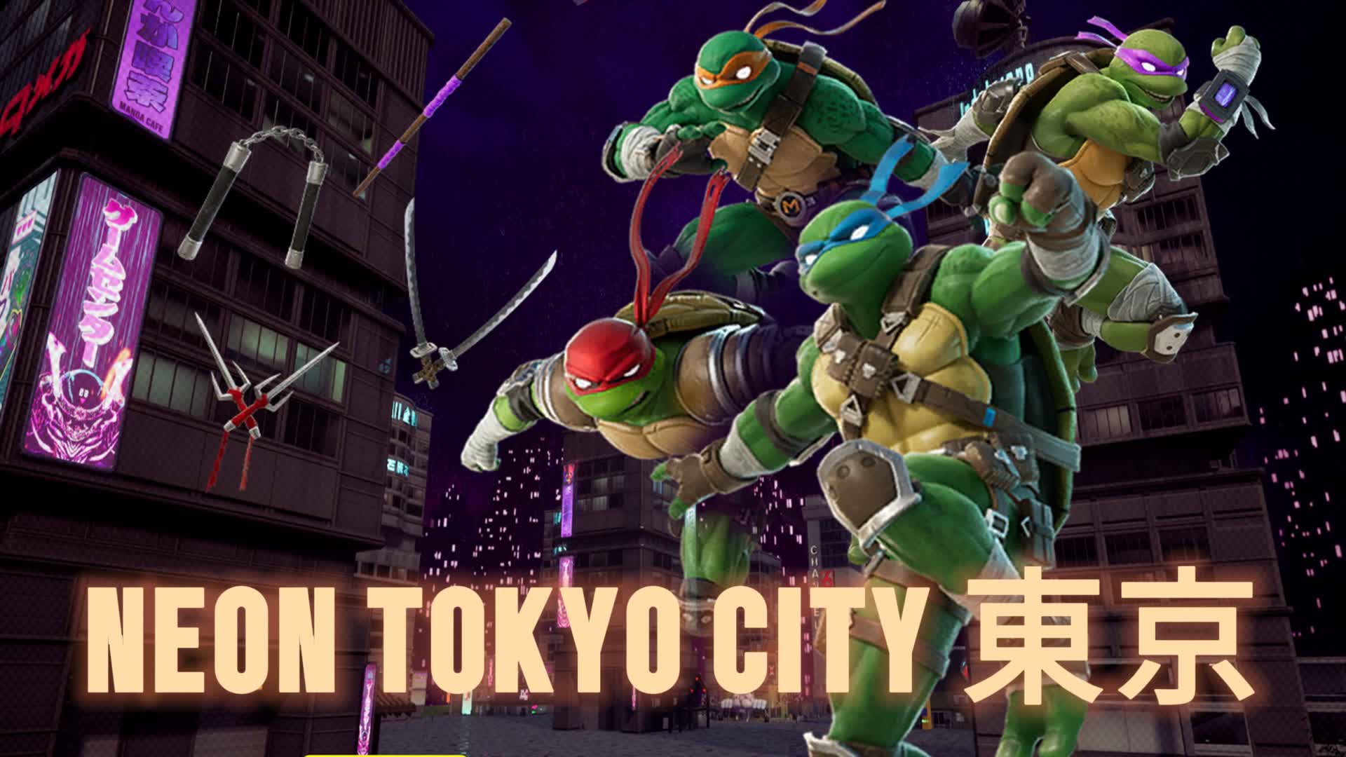 TMNT NEON TOKYO CITY - FREE FOR ALL — Fortnite Creative map