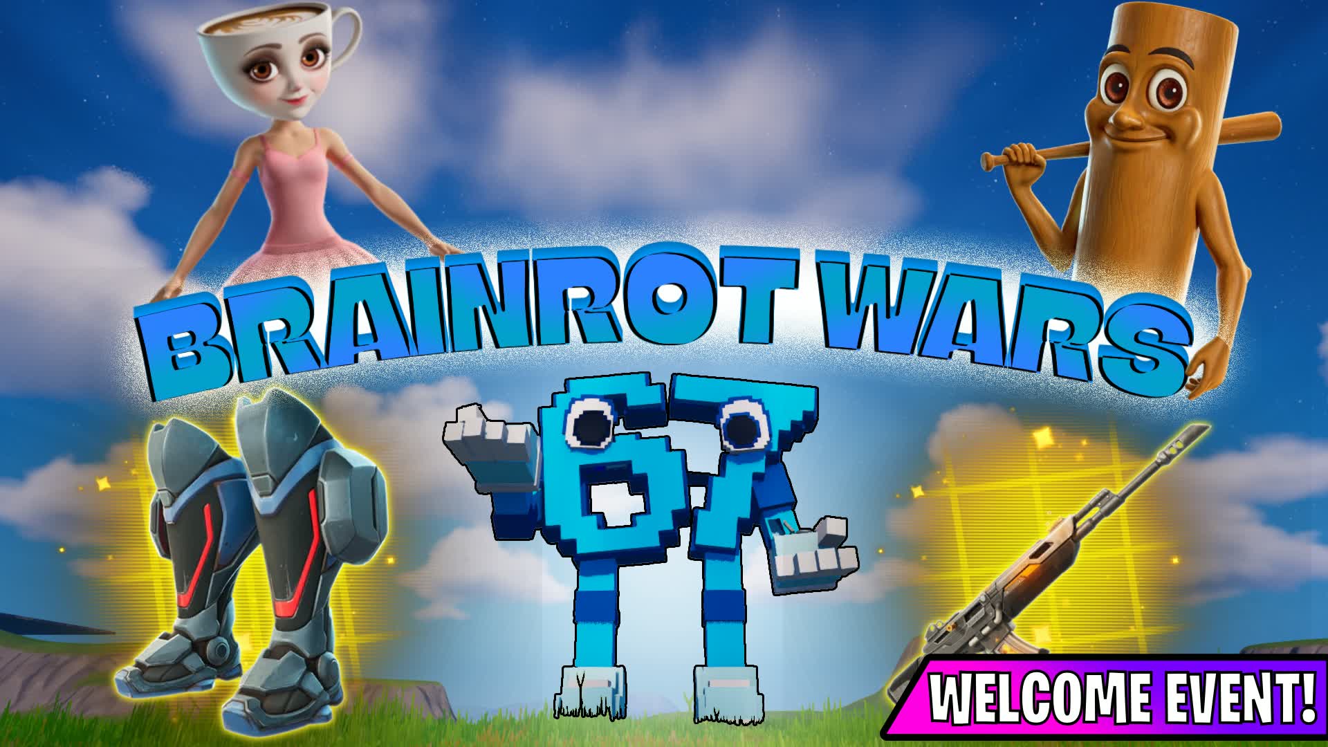 BRAINROT WARS - ZONE WARS — Fortnite Creative map