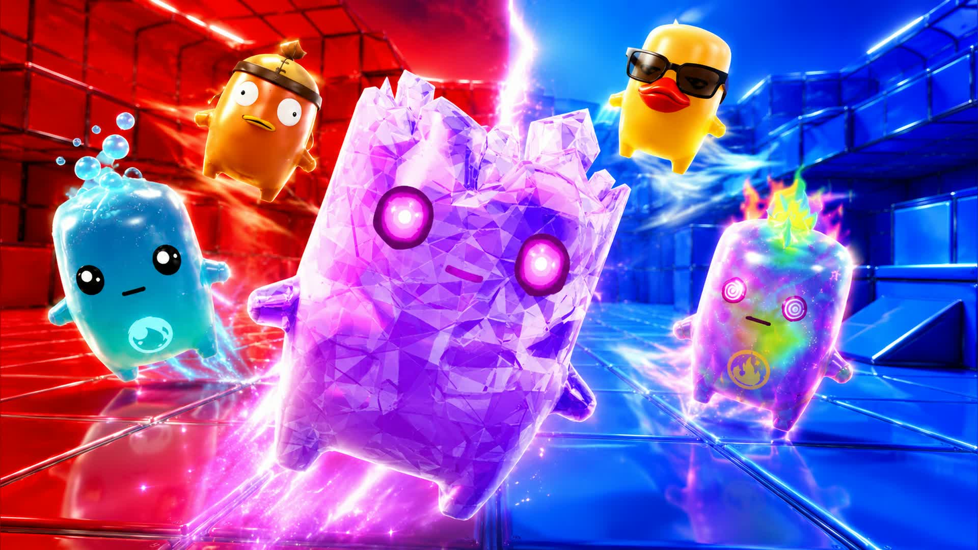BLUE VS RED FIRE TRACE 🔵🔴 — Fortnite Creative map