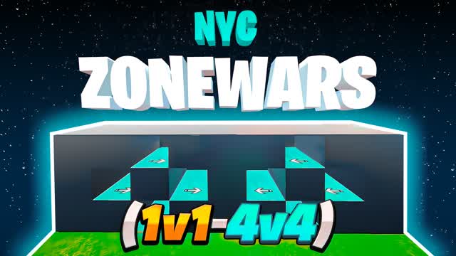NYC ZONE WARS (1V1 TO 4V4) — Fortnite Creative map cover art