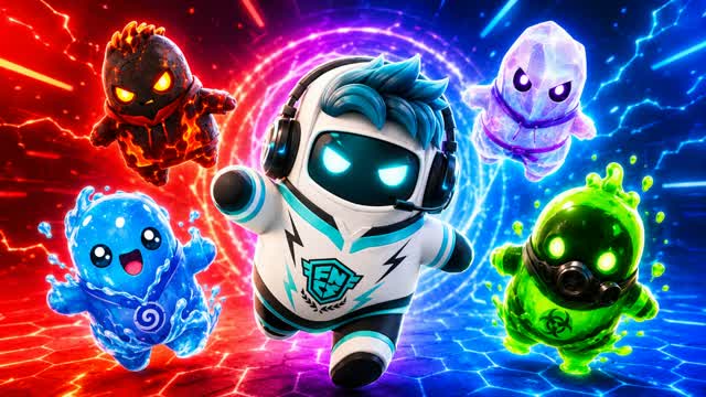 CRAZY BATTLE RED VS BLUE 🔴🔵 — Fortnite Creative map cover art