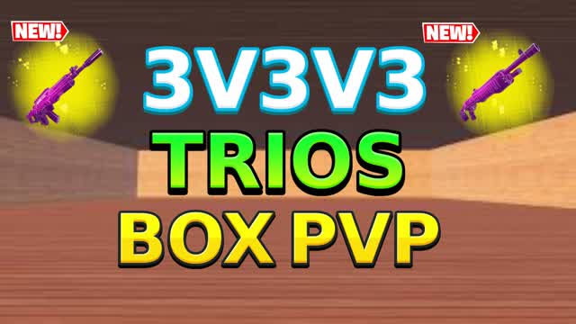 TRIOS 3V3 BOX PVP — Fortnite Creative map cover art
