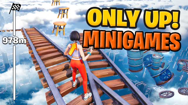 Only Up MINIGAMES! (Race Against Others) — Fortnite Creative map