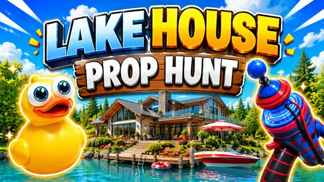 Lake House Prop Hunt 🏠 — Fortnite Creative map cover art