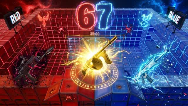 NEW ULTRA RED  VS BLUE🔴🔵 67 — Fortnite Creative map cover art
