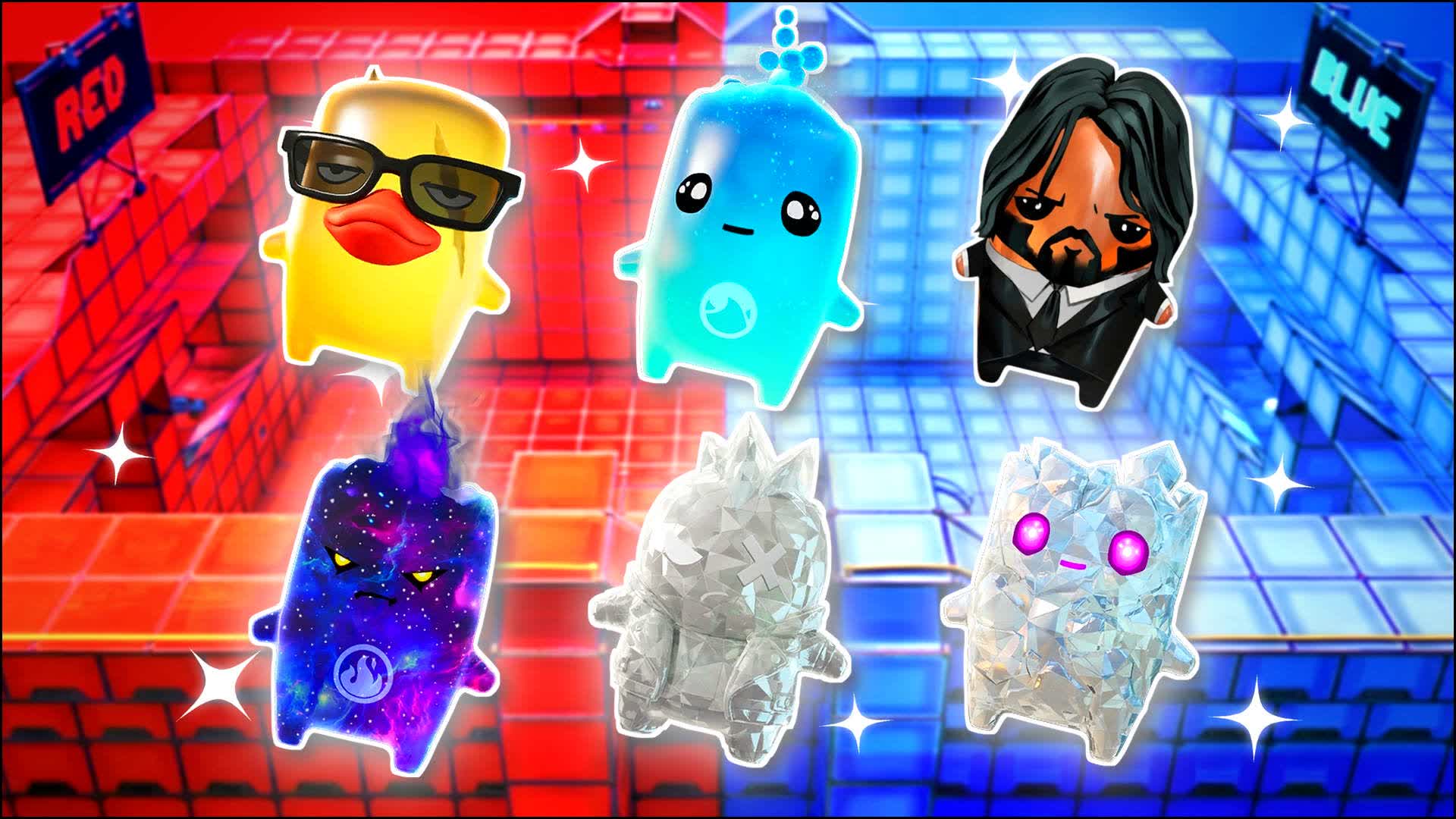 RED VS BLUE SKILL MARK 🔴🔵 — Fortnite Creative map