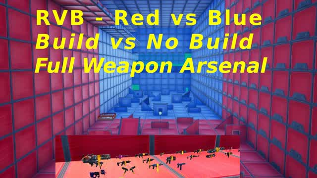 RVB - Red vs Blue – build vs no build — Fortnite Creative map cover art
