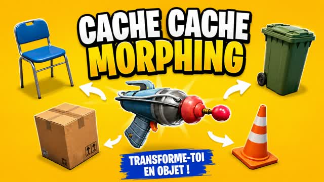 Titre : CACHE CACHE MORPHING — Fortnite Creative map cover art