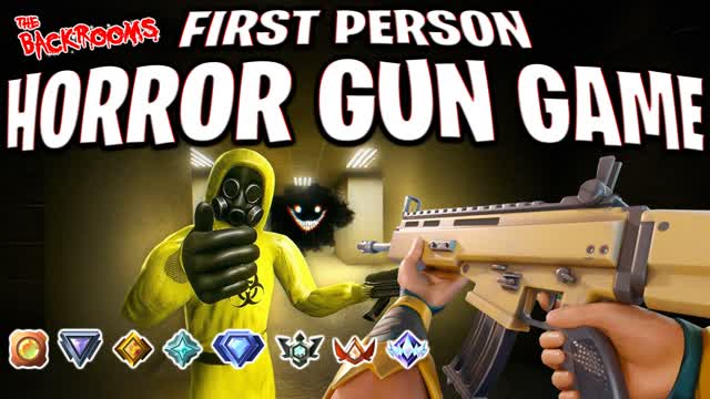 😱HORROR FIRST PERSON GUN GAME BACKROOMS — Fortnite Creative map cover art