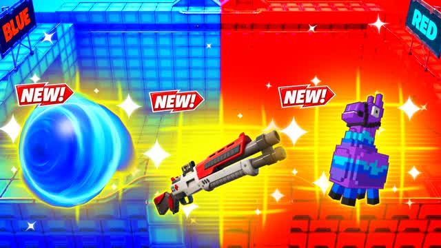 RED VS BLUE CROSS CUTTER 🔴🔵 — Fortnite Creative map cover art