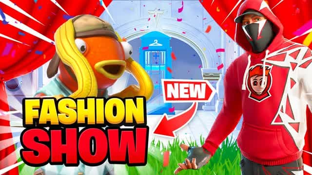 👑 FASHION SHOW - SKINCONTEST - EYERED ✨ — Fortnite Creative map cover art