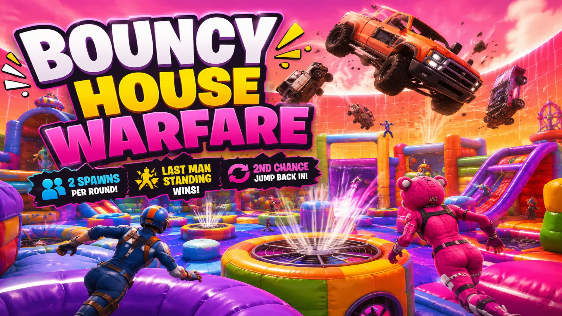 BOUNCY HOUSE WARFARE! — Fortnite Creative map