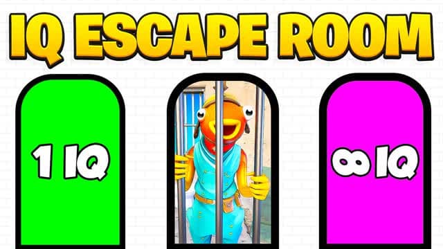 IQ ESCAPE ROOM CHALLENGE — Fortnite Creative map cover art