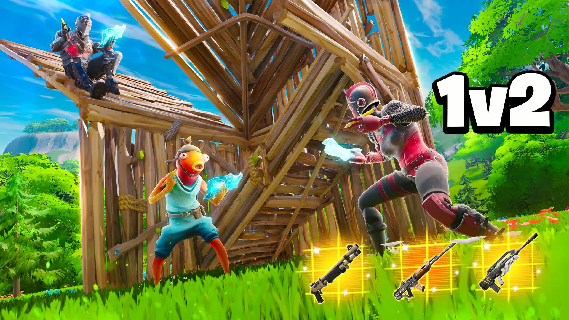 1V2 CLUTCH REALISTICS ๐ฏ MARTOZ 2V1 DUO โ Fortnite Creative map