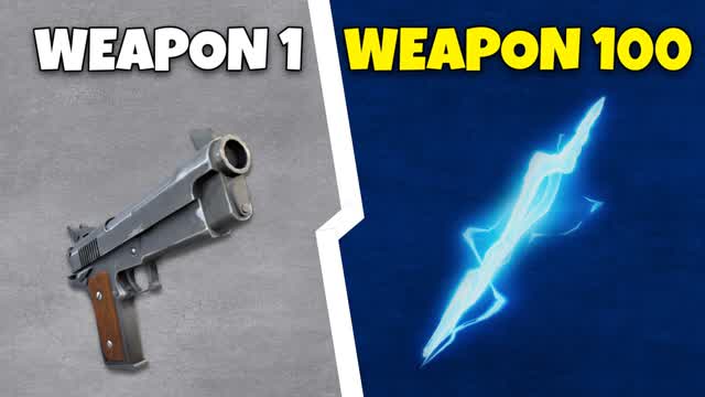 🧬GUN GAME ONE SHOT🔫 — Fortnite Creative map