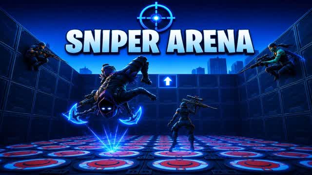 SNIPER TRAMPOLINE ARENA — Fortnite Creative map cover art