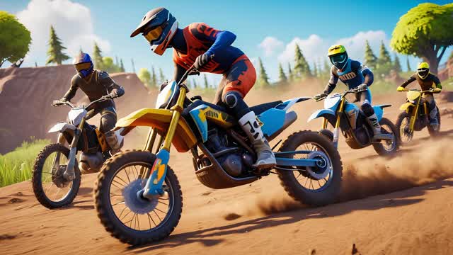 DIRT BIKE RACE 🛵 — Fortnite Creative map cover art