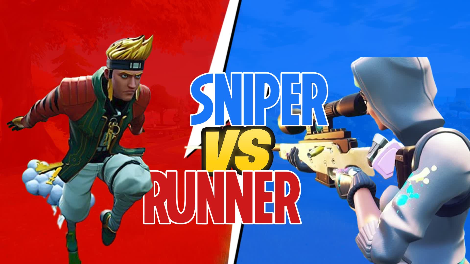 SNIPER VS RUNNER | City DownStairs 🪜 — Fortnite Creative map