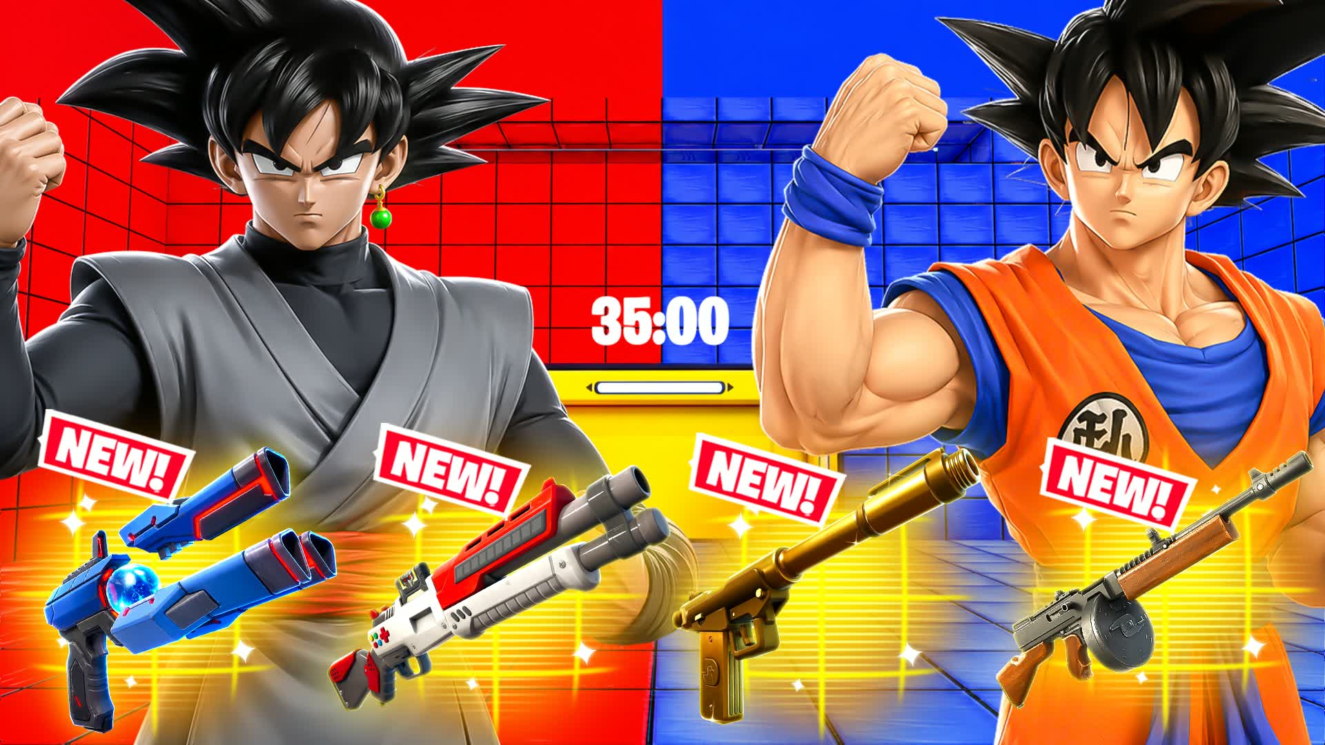GOKU VS GOKU BLACK RVB RED VS BLUE 🔴🔵 — Fortnite Creative map