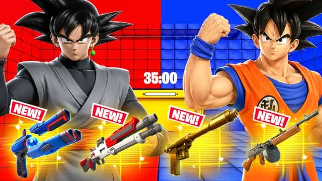 GOKU VS GOKU BLACK RVB RED VS BLUE 🔴🔵 — Fortnite Creative map