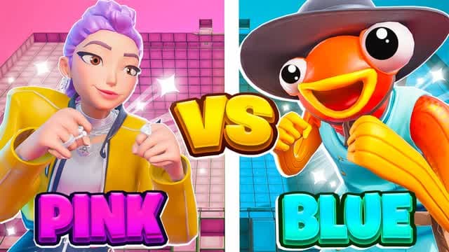 SIMPLE PINK VS BLUE 🔴🔵 — Fortnite Creative map cover art
