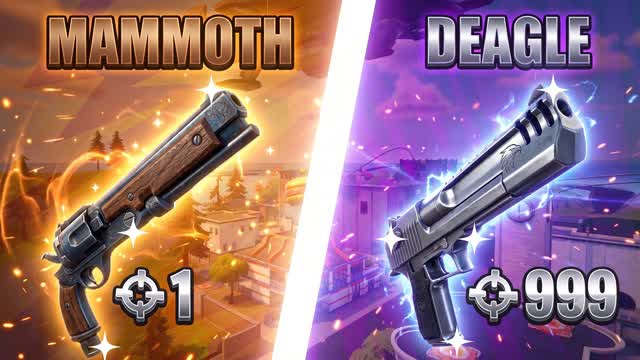 SUPER 🎯MAMMOTH VS DEAGLE🎯ONESHOT V2 — Fortnite Creative map cover art