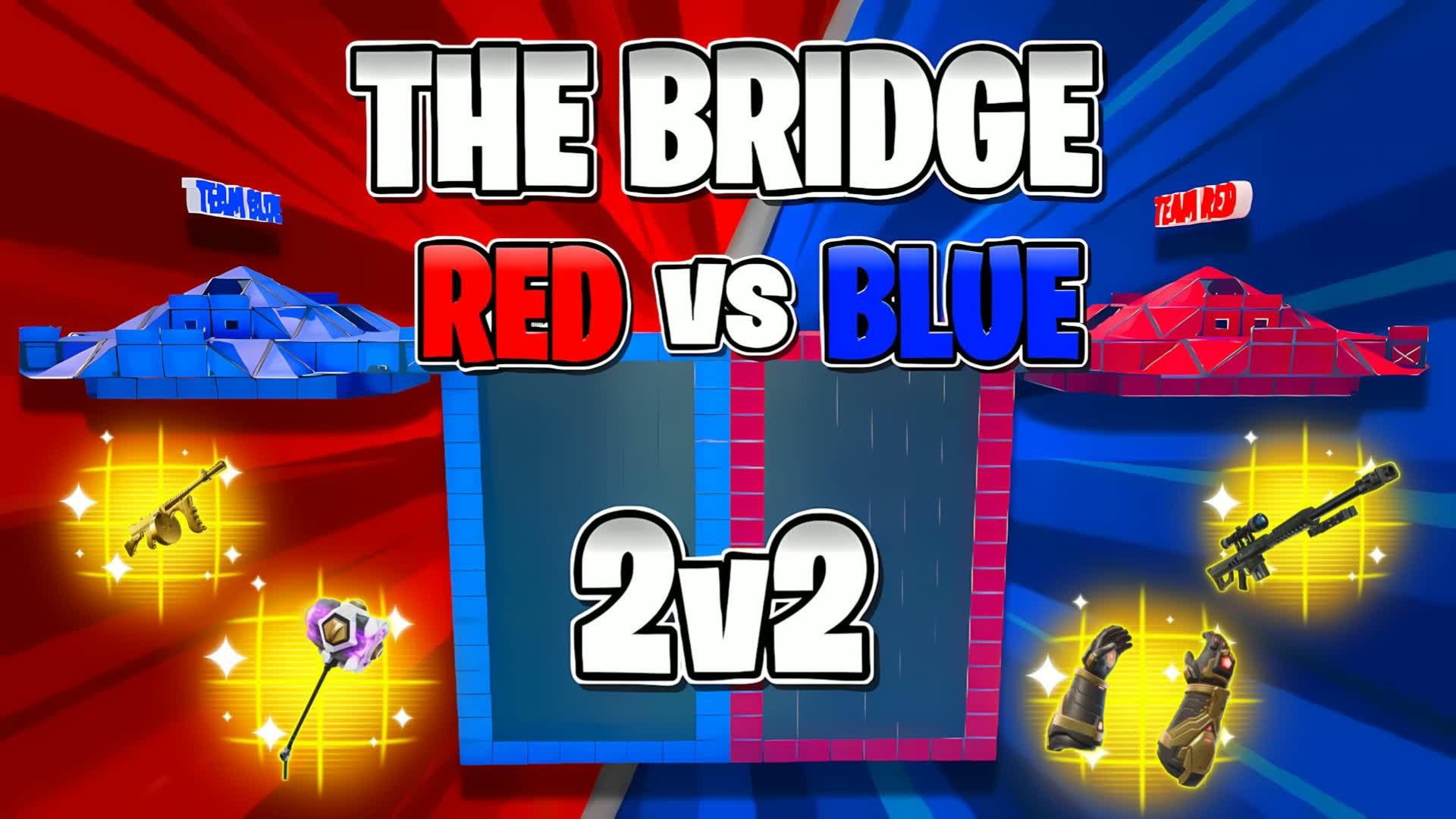 THE BRIDGE Red vs Blue 🔴🔵 2v2 — Fortnite Creative map