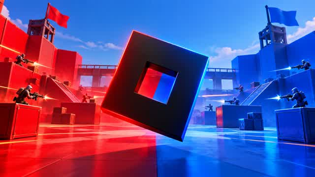 RED VS BLUE 🔴🔵 BATTLE SHOOTER — Fortnite Creative map cover art