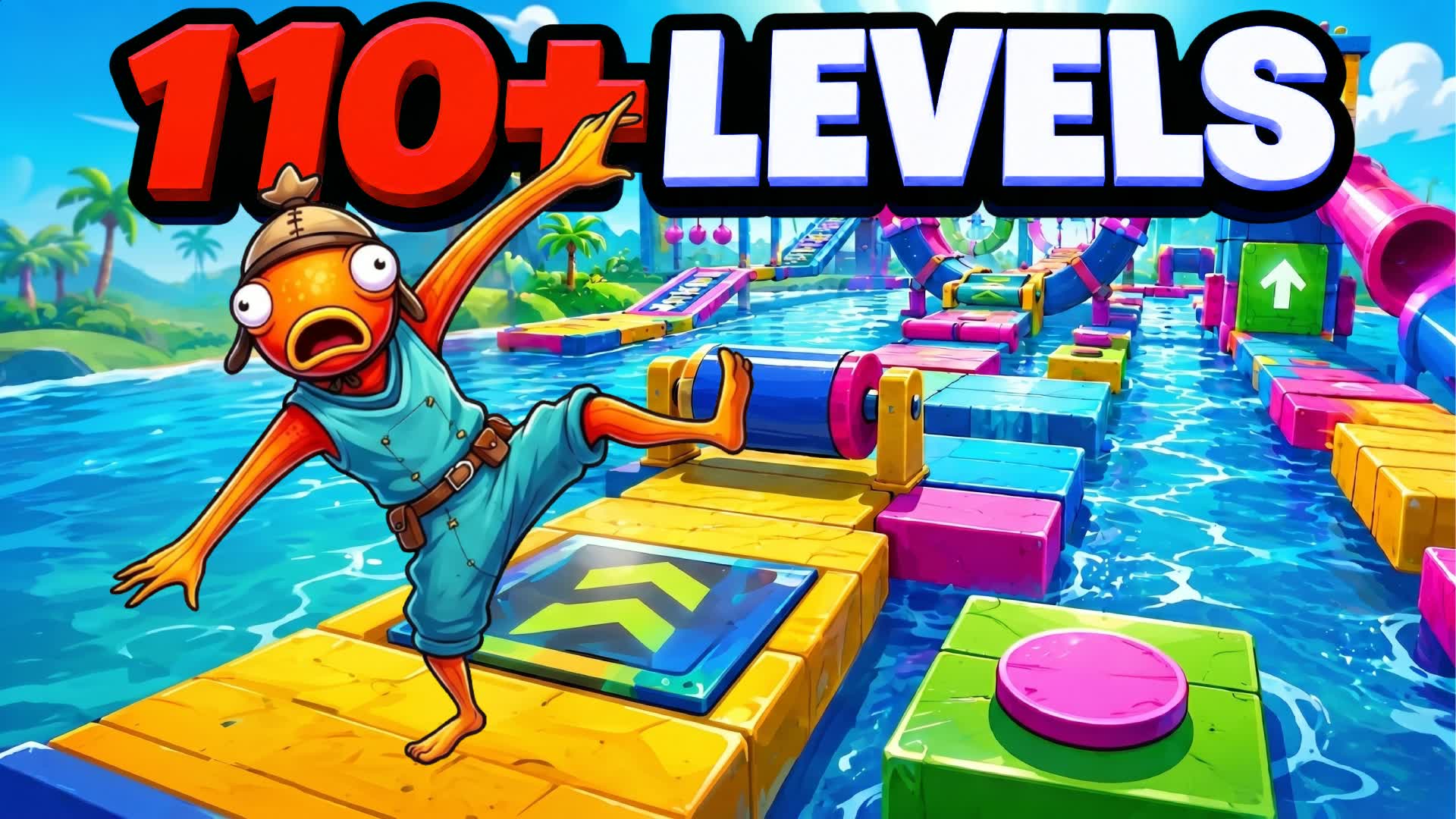 EASY OBBY PARKOUR 110+ 🌈 — Fortnite Creative map