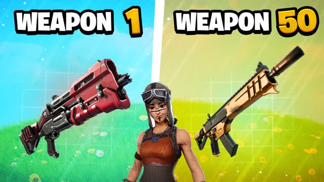 GUN GAME ONE SHOT🎯 — Fortnite Creative map cover art
