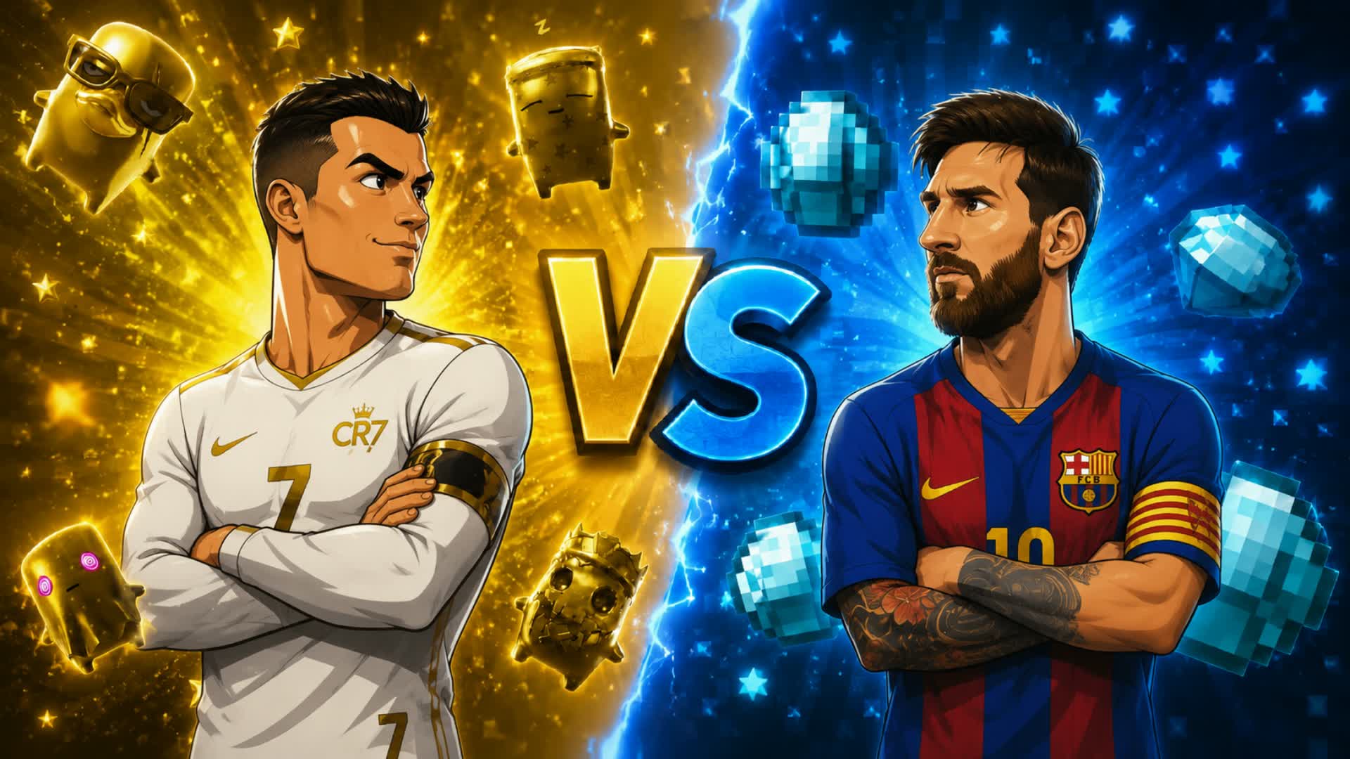 RED VS BLUE RVB NUKES [RONALDO VS MESSI] — Fortnite Creative map
