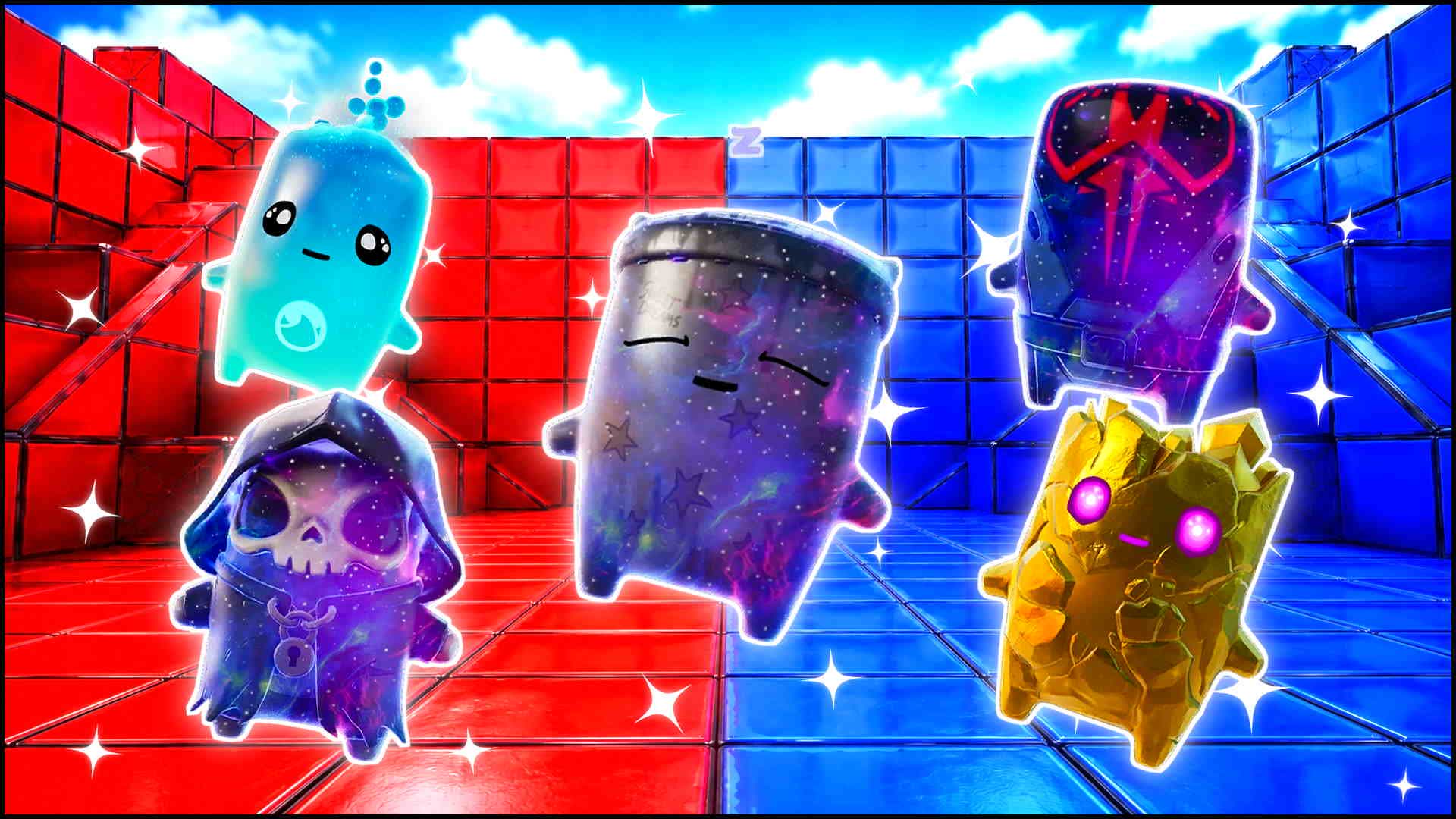 BLUE VS RED AIM WITHOUT RUSHING 🔵🔴 — Fortnite Creative map