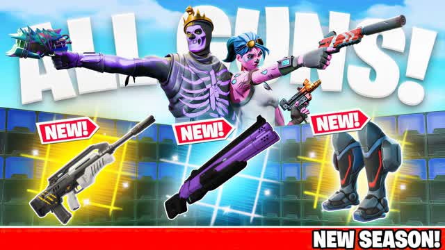 1V1 ALL GUNS FFA — Fortnite Creative map cover art