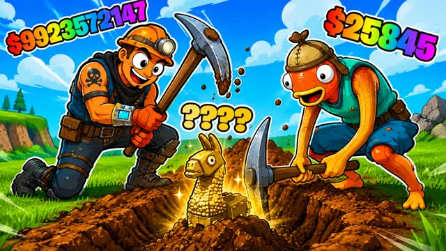 DIG FOR LOOT! ⛏️💎 — Fortnite Creative map cover art