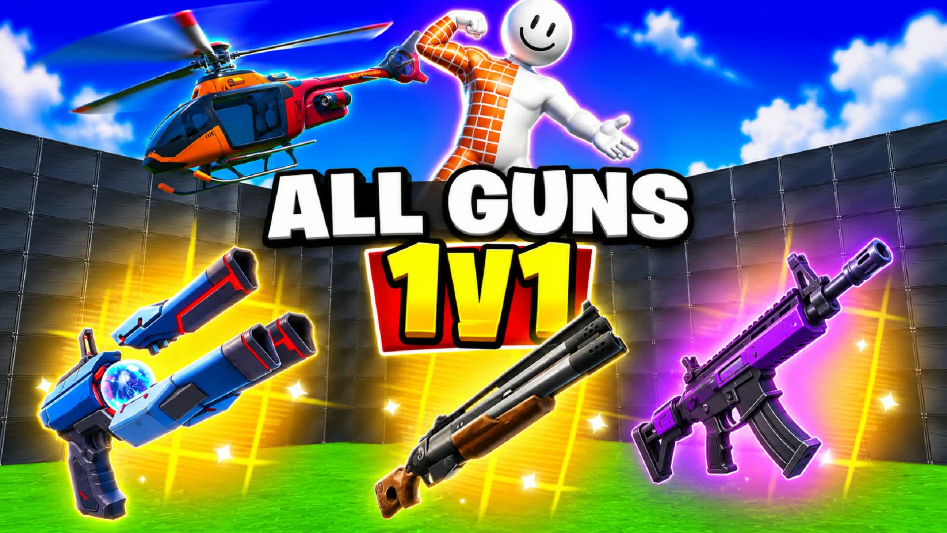 1V1 WITH All GUNS — Fortnite Creative map